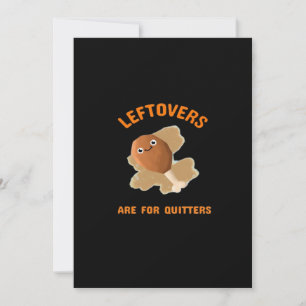 Cartes Pour Fêtes Annuelles Les Restes Sont Pour Les Lâcheurs - Dîner De Thank