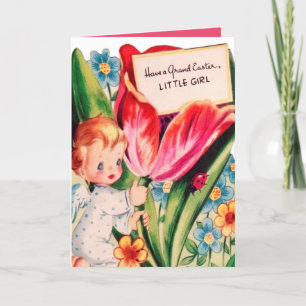 Cartes Pour Fêtes Annuelles Les rétros filles vintages mignonnes d'ange de