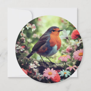 Cartes Pour Fêtes Annuelles Les Robins Apparaissent Quand Les Chers Aimés Sont