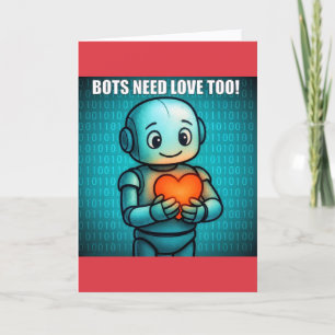 Cartes Pour Fêtes Annuelles Les robots ont aussi besoin d'amour - Saint-Valent