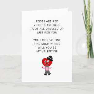 Cartes Pour Fêtes Annuelles Les Roses Amusants Sont Poème Rouge Valentines Fil