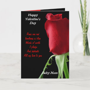 Cartes Pour Fêtes Annuelles Les roses de la mère du bébé sont rouges