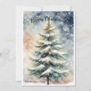 Cartes Pour Fêtes Annuelles Les salutations de la nature : Laver d'aquarelle p