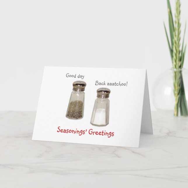 Cartes Pour Fêtes Annuelles Les salutations des assaisonnements (Devant)
