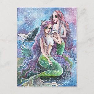 Cartes Pour Fêtes Annuelles Les sirènes sous les étoiles