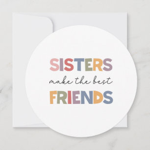 Cartes Pour Fêtes Annuelles Les Soeurs Font Les meilleurs amis