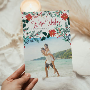 Cartes Pour Fêtes Annuelles Les souhaits chauds   Photo de Noël tropicale
