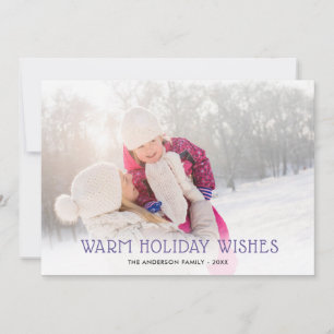 Cartes Pour Fêtes Annuelles Les souhaits chauds Ultra Violet 2 Photo Noël