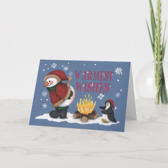 Cartes Pour Fêtes Annuelles Les souhaits les plus chauds (Devant)