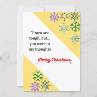Cartes Pour Fêtes Annuelles Les temps sont durs à Noël 2020