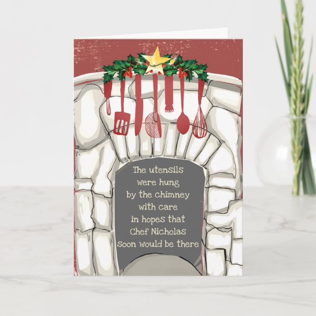 Cartes Pour Fêtes Annuelles Les ustensiles de cuisine cuisine Noël culinaire a (Devant)