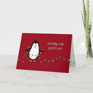 Cartes Pour Fêtes Annuelles Les vacances de Noël heureux de pingouin