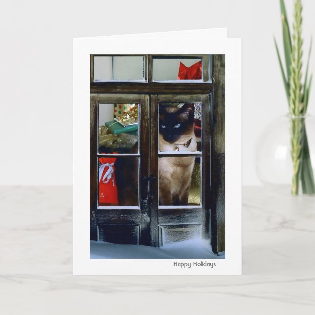 Cartes Pour Fêtes Annuelles les vacances du chat (Devant)