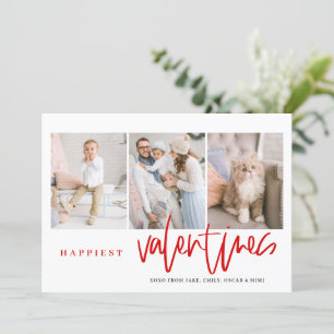 Cartes Pour Fêtes Annuelles Les valentines les plus heureuses Red Lettering Ph