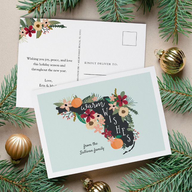 Cartes Pour Fêtes Annuelles Les Voeux Chauds De Floride (Créateur téléchargé)