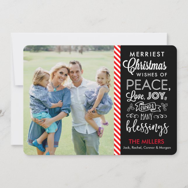 Cartes Pour Fêtes Annuelles Les voeux de Noël les plus agréables (Devant)