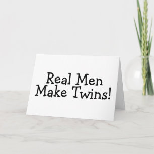Cartes Pour Fêtes Annuelles Les vrais Hommes Font Des Jumeaux (Blk)