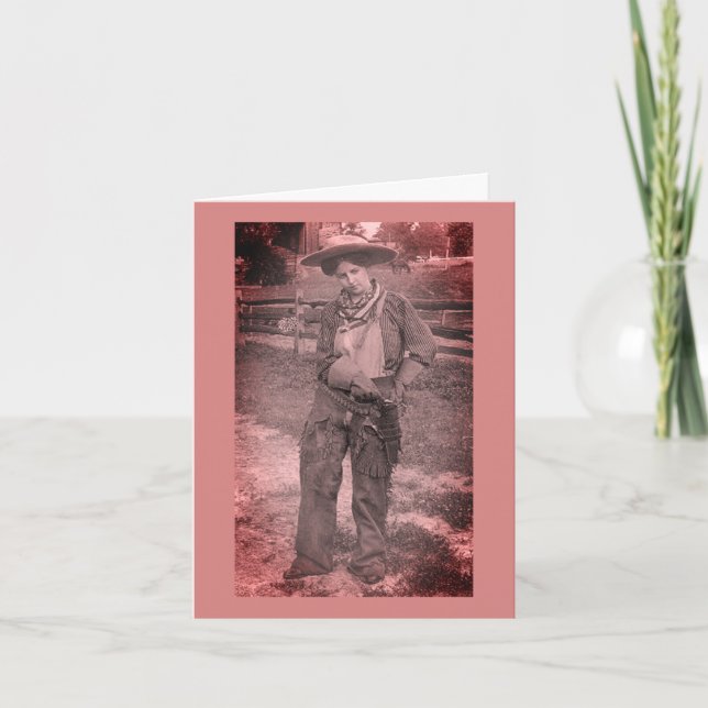 Cartes Pour Fêtes Annuelles Lesbian Cowgirl Valentine's Day (Devant)