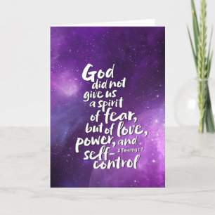 Cartes Pour Fêtes Annuelles L'Esprit d'Amour de DIEU - AUCUNE PEUR - Chrétien