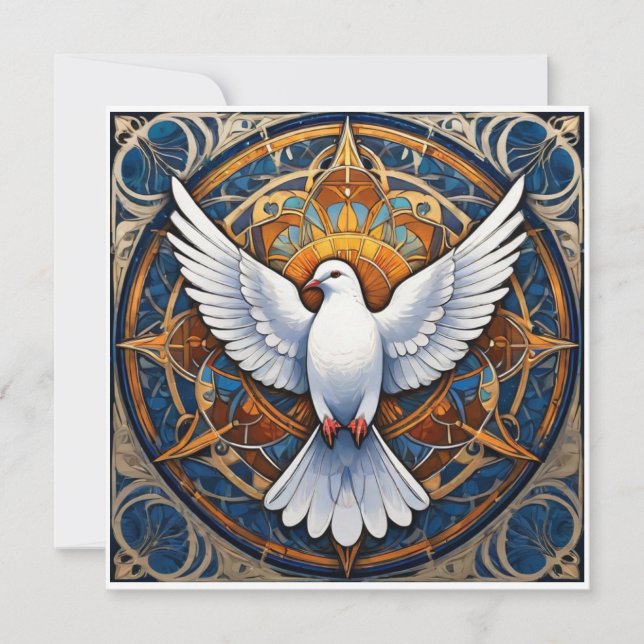 Cartes Pour Fêtes Annuelles L'Esprit Saint (colombe) 1 (Devant)