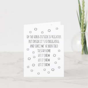 Cartes Pour Fêtes Annuelles Let it Snow Funny Covid Christmas