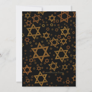 Cartes Pour Fêtes Annuelles L'étoile artistique de David thème Hanukkah de Sli