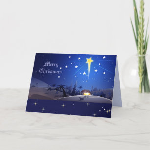 Cartes Pour Fêtes Annuelles L'étoile de Bethléem. Noël de la Nativité