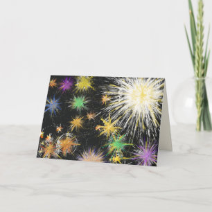 Cartes Pour Fêtes Annuelles L'étoile de la merveille avec l'espace tient le