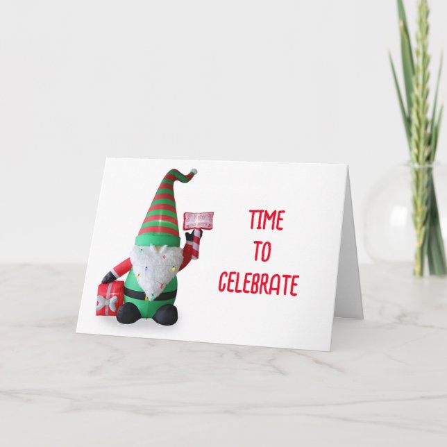 CARTES POUR FÊTES ANNUELLES LET'S EAT, LET'S DRINK & LET'S BE MERRY (Devant)