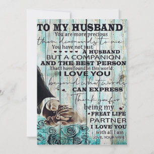 Cartes Pour Fêtes Annuelles Lettre à mon mari   Beau Cadeau Pour Mari
