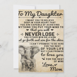 Cartes Pour Fêtes Annuelles Lettre adorable à la fille | Bel cadeau