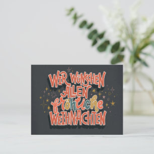 CARTES POUR FÊTES ANNUELLES LETTRE ALLEMANDE DE NOËL WIR WUNSCHEN ALLEN FROH