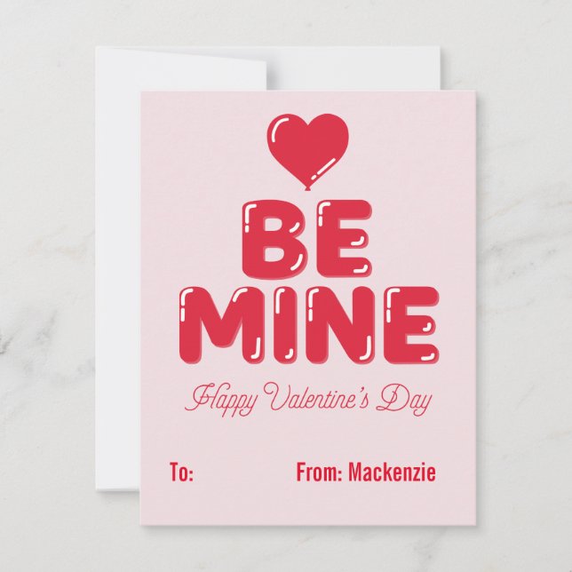 Cartes Pour Fêtes Annuelles LETTRE BULON COEUR MIEN SAINT-VALentin (Devant)