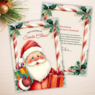 Cartes Pour Fêtes Annuelles Lettre de Noël pour enfants du bureau de Santa