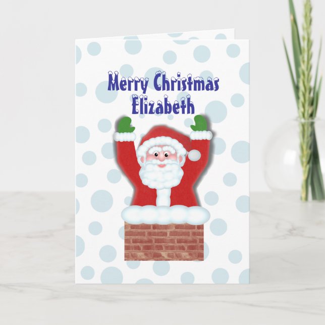 Cartes Pour Fêtes Annuelles Lettre du Père Noël (Devant)