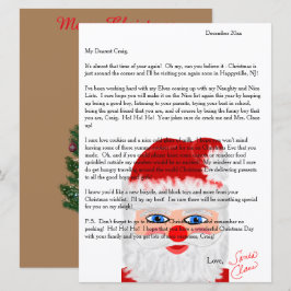 Cartes Pour Fêtes Annuelles Lettre du Père Noël Lettre personnalisée
