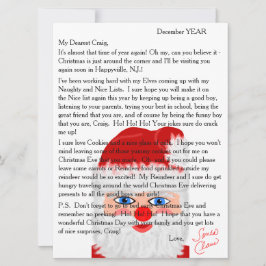 Cartes Pour Fêtes Annuelles Lettre du Père Noël Lettre personnalisée