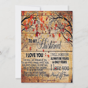 Cartes Pour Fêtes Annuelles Lettre mignonne au mari Belle cadeau de vacances