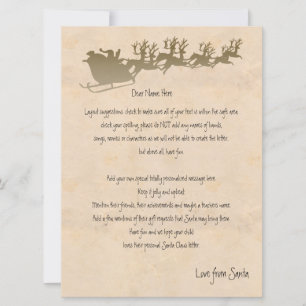 Cartes Pour Fêtes Annuelles Lettre personnalisée de Père Noël