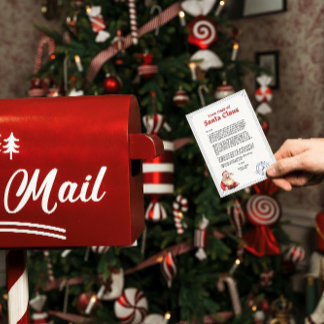 Cartes Pour Fêtes Annuelles Lettre personnalisée et modifiable du Père Noël