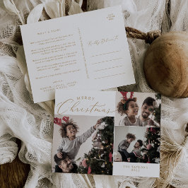 Cartes Pour Fêtes Annuelles Lettre photo Delicy Gold Joyeux Noël 3