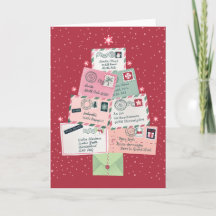 Lettres à Père Noël Christmas Tree pliées