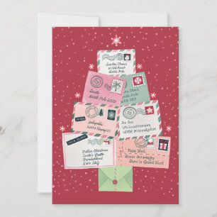 Cartes Pour Fêtes Annuelles Lettres au Père Noël Arbre de Noël