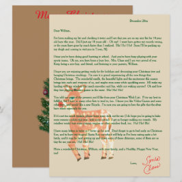 Cartes Pour Fêtes Annuelles Lettres de Père Noël Blue Eyed Reindeer