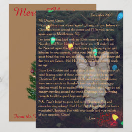 Cartes Pour Fêtes Annuelles Lettres du Père Noël Angel Lights
