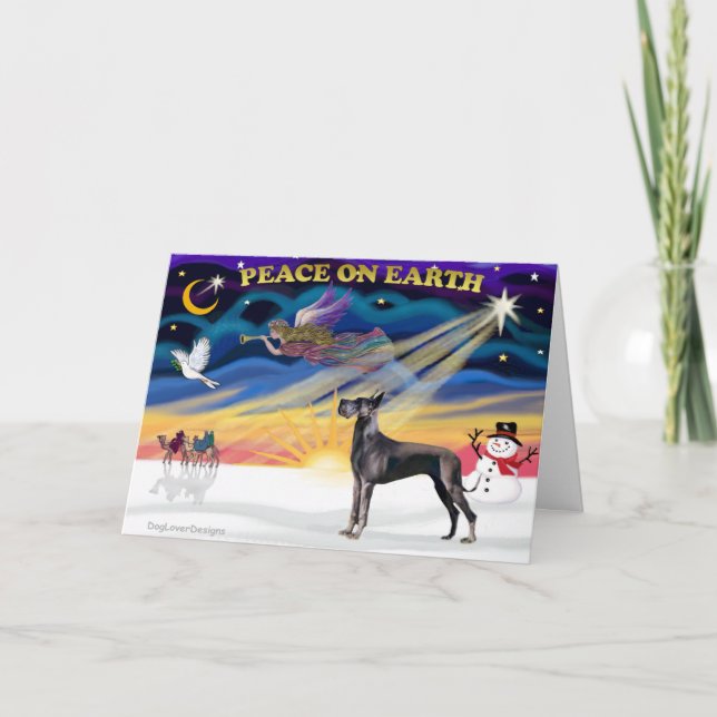 Cartes Pour Fêtes Annuelles Lever de soleil de Noël - Grand Danse bleu (Devant)