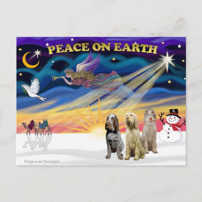Cartes Pour Fêtes Annuelles Lever de soleil de Noël - Trois Spinones italienne (Devant)