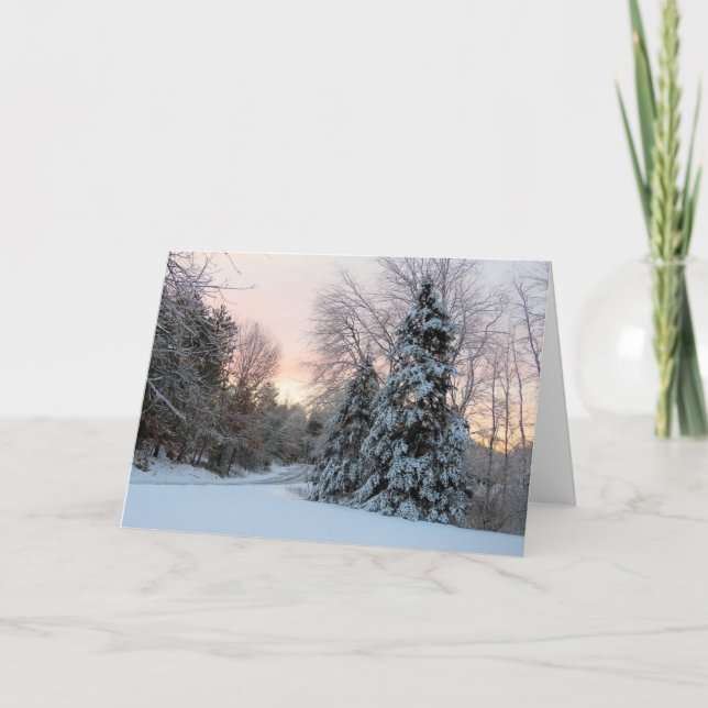 Cartes Pour Fêtes Annuelles Lever de soleil du New Hampshire (Devant)