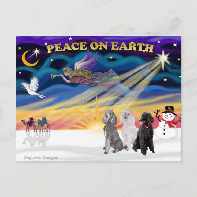 Cartes Pour Fêtes Annuelles Lever du soleil de Noël - Trois canicules standard (Devant)