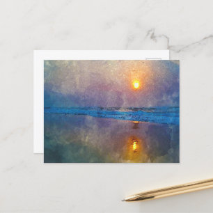 Cartes Pour Fêtes Annuelles Lever du soleil du bord de mer
